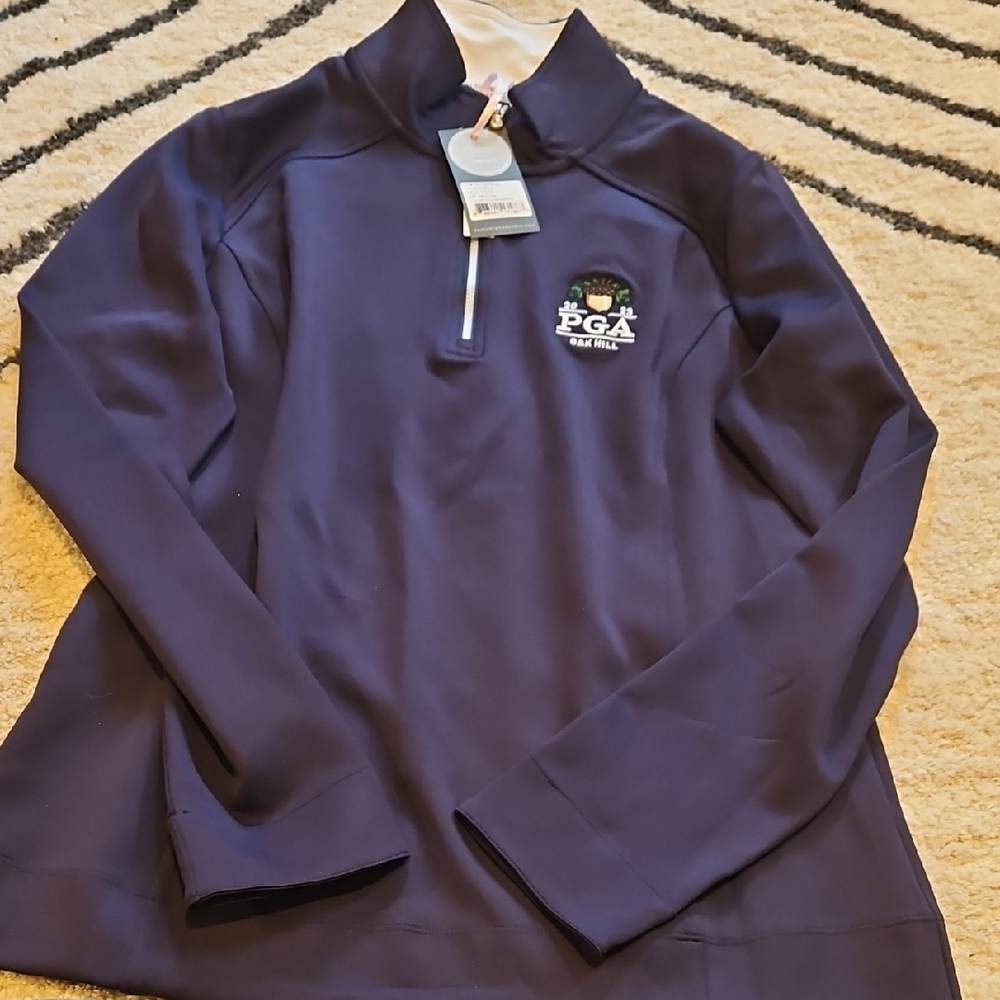 Fairway & Greene Navy Half-Zip PGA Pullover
